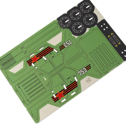 УАЗ конструктор деревянный УАЗ ХАНТЕР ВОЕННЫЙ, 51 дет. Город мастеров в кор.250шт