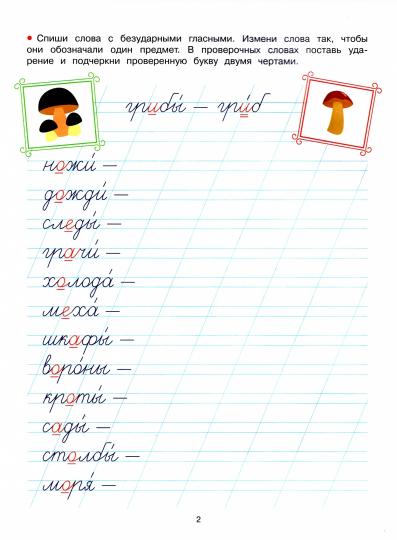 Прописи. Рабочая тетрадь. Безударные гласные /Никитина.