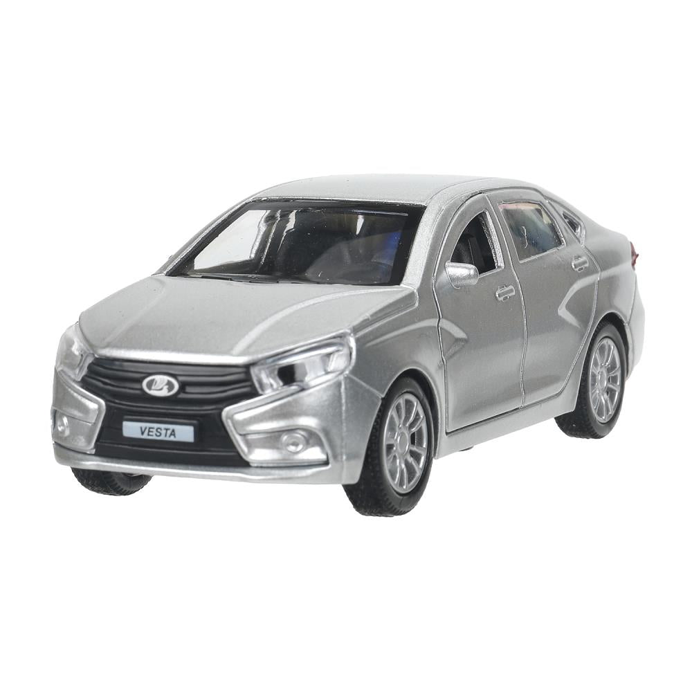 Машина металл LADA vesta 11,5 см, двери, серый, кор. Технопарк в кор.2*36шт