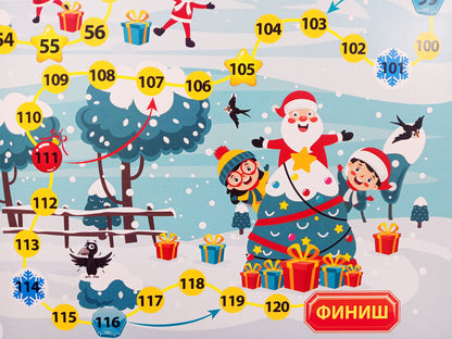 Новый год. Игра настольная гуляка "Снежная"
