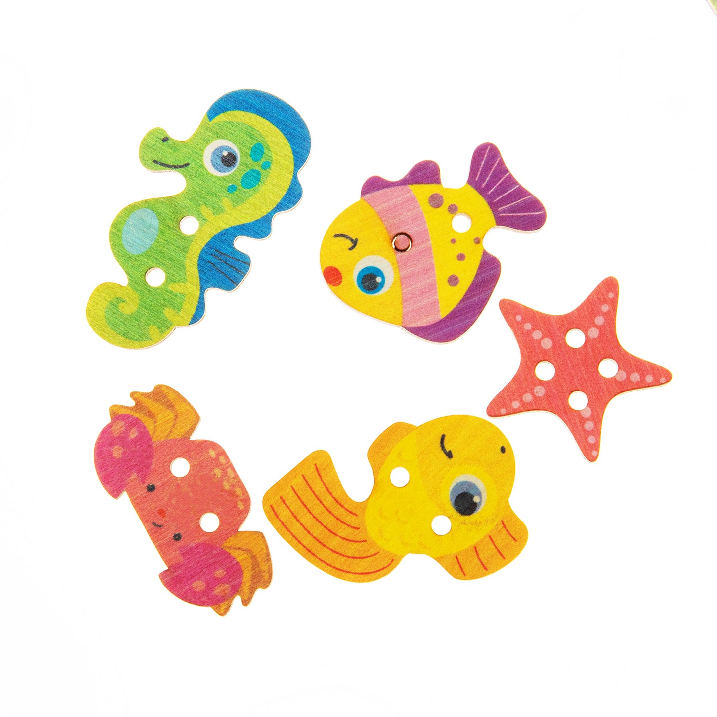 Шнуровка деревянная "Аквариум" (конверт)