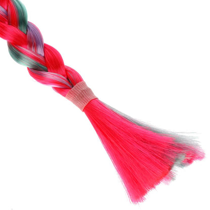 Аксесс. д/девочек СКАЗОЧНЫЙ ПАТРУЛЬ резинка с косой (розовый/бирюзовый) МИЛАЯ ЛЕДИ уп-10шт в кор50уп