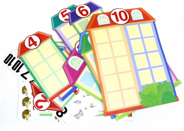 Числовые домики. Оформительский и Дидактический набор: 130 картинок