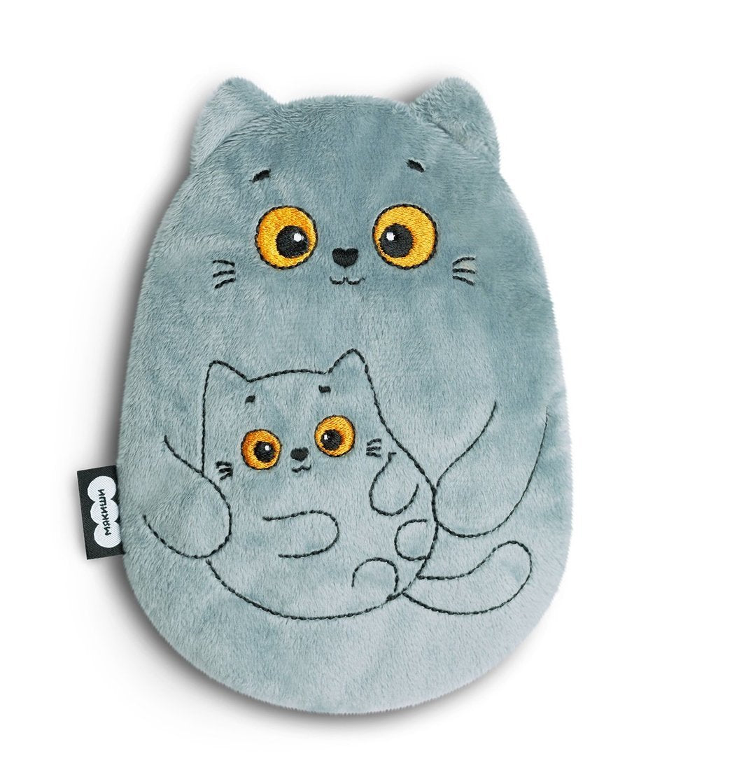 917 Игрушка "Мякиши" с вишневыми косточками (Разогрелка Кошка с котёнком)