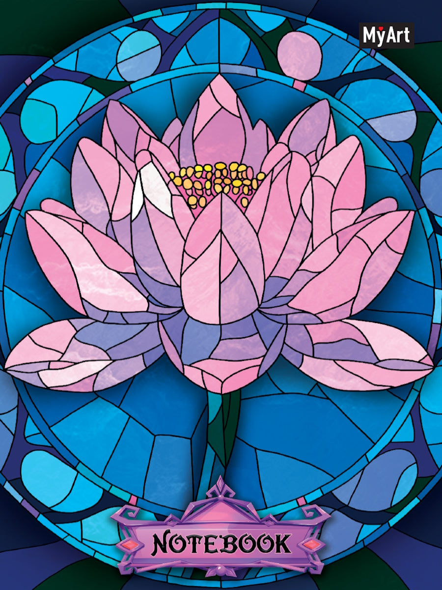 MyArt. БЛОКНОТ в клетку Витражи. Лотос