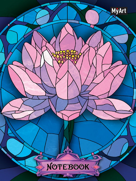 MyArt. БЛОКНОТ в клетку Витражи. Лотос