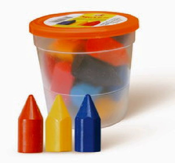 Мелки восковые Луч Кроха 15цв трехгран/кругл/шестигран стакан 12С 877-08