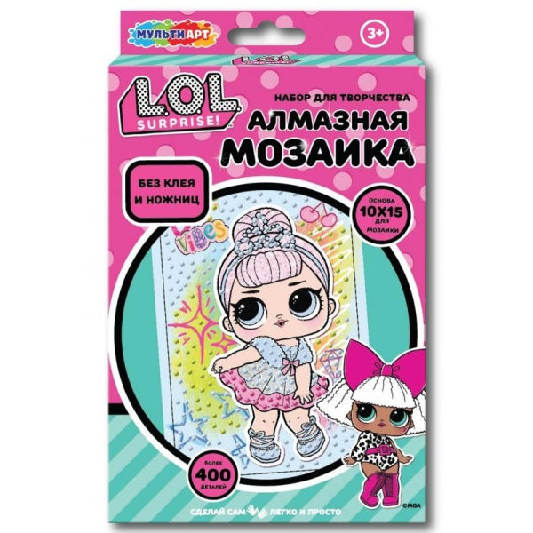 Алмазная мозаика 10*15 ЛОЛ МУЛЬТИ АРТ в кор.50шт