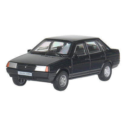 Машина металл LADA lada 21099 длина 10,5 см, инерц, черный, кор. Технопарк в кор.2*36шт