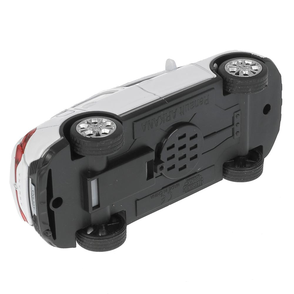 Машина металл "renault arkana" дл 12 см, откр дв, багажник, инерц, белый, в кор. Технопарк в кор.2*36шт