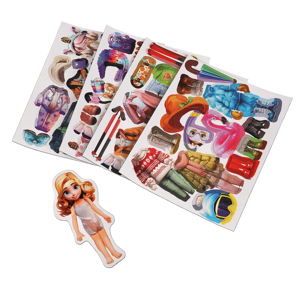 Одень куклу. Развивающая игра на магнитах. 58 предметов одежды., 3+. Умные игры в кор.20шт