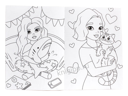 МОЯ РАСКРАСКА А4 чёрная. КЛАССНЫЕ ДЕВЧОНКИ