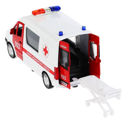 Machine en métal MERCEDES-BENZ SPRINTER СКОРАЯ pour 14 cm, double, téléphone, cor. Parc technologique dans le cor.2*32шт