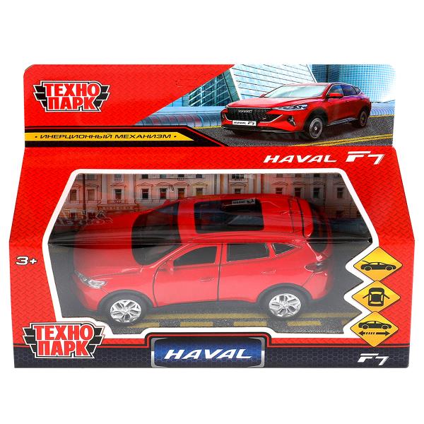 Машина металл HAVAL "haval f7", длина 12 см, дв, багаж, инер, красн, в кор. Технопарк в кор.2*36шт