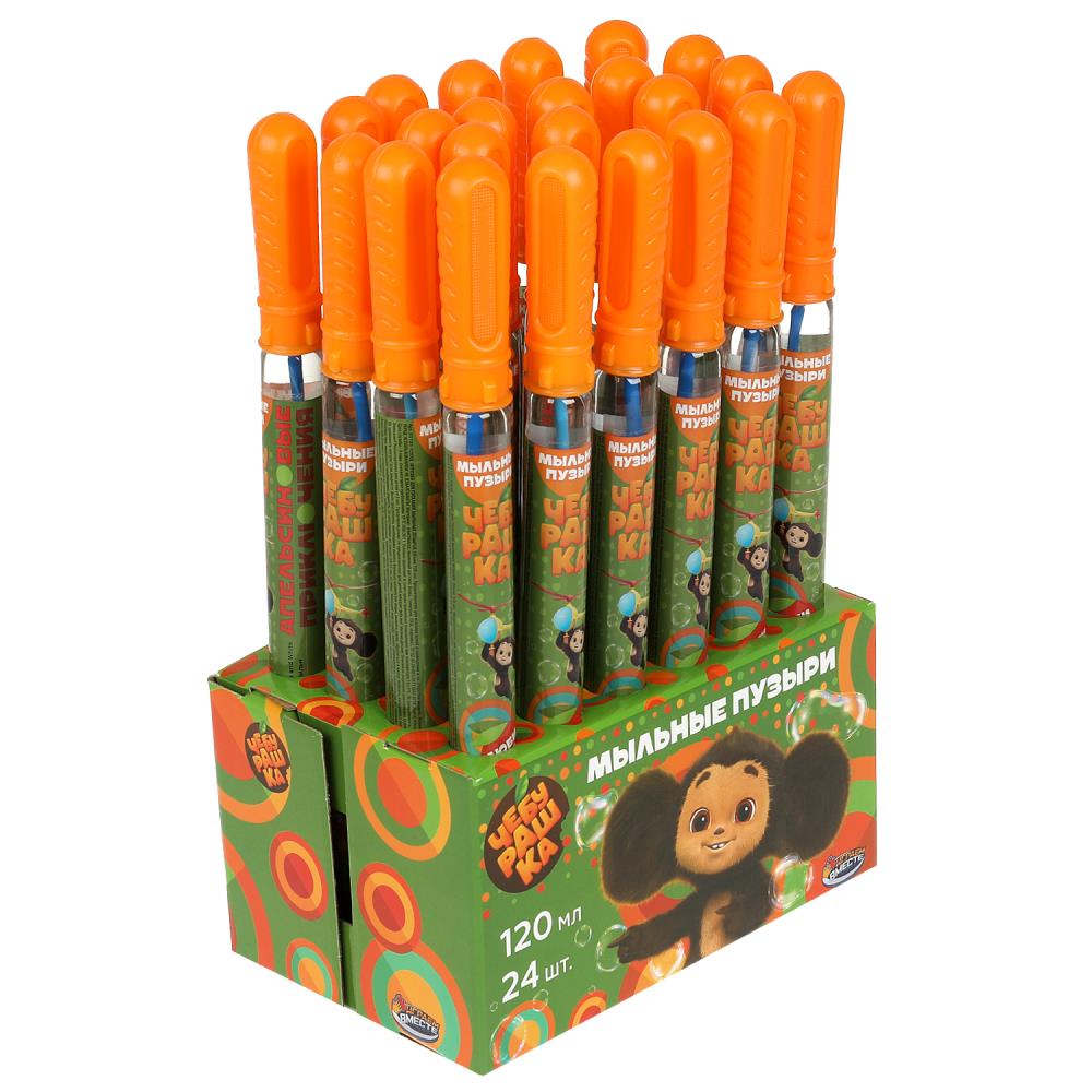 01101-120ЭД Мыльные пузыри Чебурашка 120мл, кор.30*12*15,5см ИГРАЕМ ВМЕСТЕ уп-24шт в кор.4уп