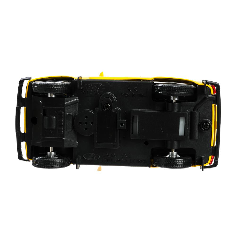 Machine en métal LADA 4x4 12 cm, double, bagage, inerce, jaune, cor. Parc technologique dans le cor.2*36шт
