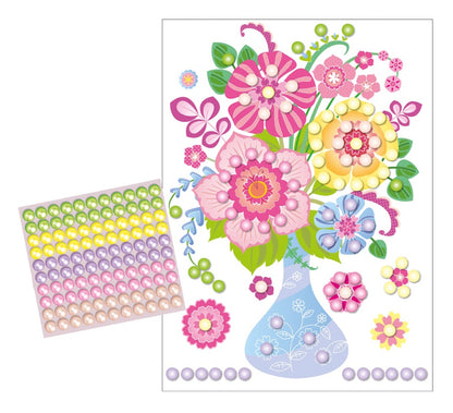 Набор для творчества. Аппликация из бусин Жемчужинка "Букет Весенняя фантазия". (европодвес)