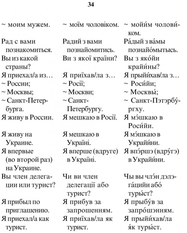Русско-украинский разговорник. (карм. формат)