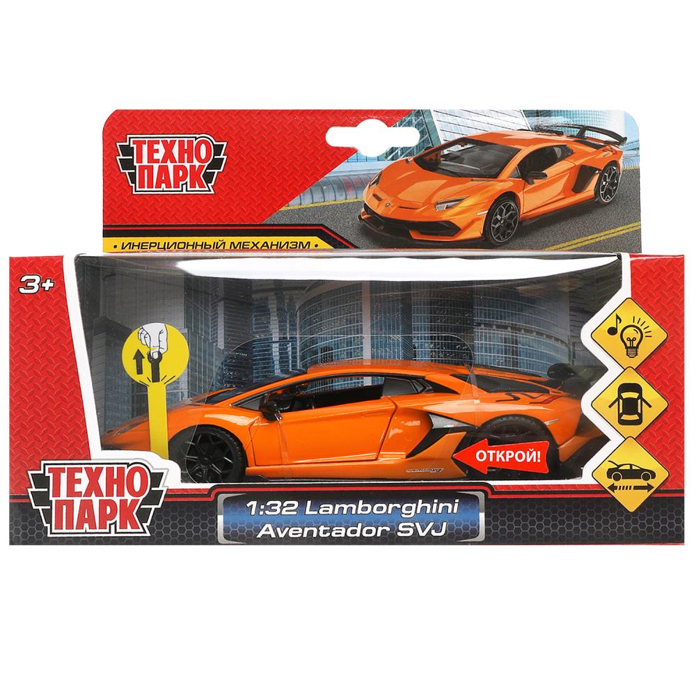 Машина металл свет-звук lamborghini aventador svj, 15,5 см, двери, инерция Технопарк в кор.2*24шт