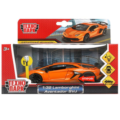 Машина металл свет-звук lamborghini aventador svj, 15,5 см, двери, инерция Технопарк в кор.2*24шт