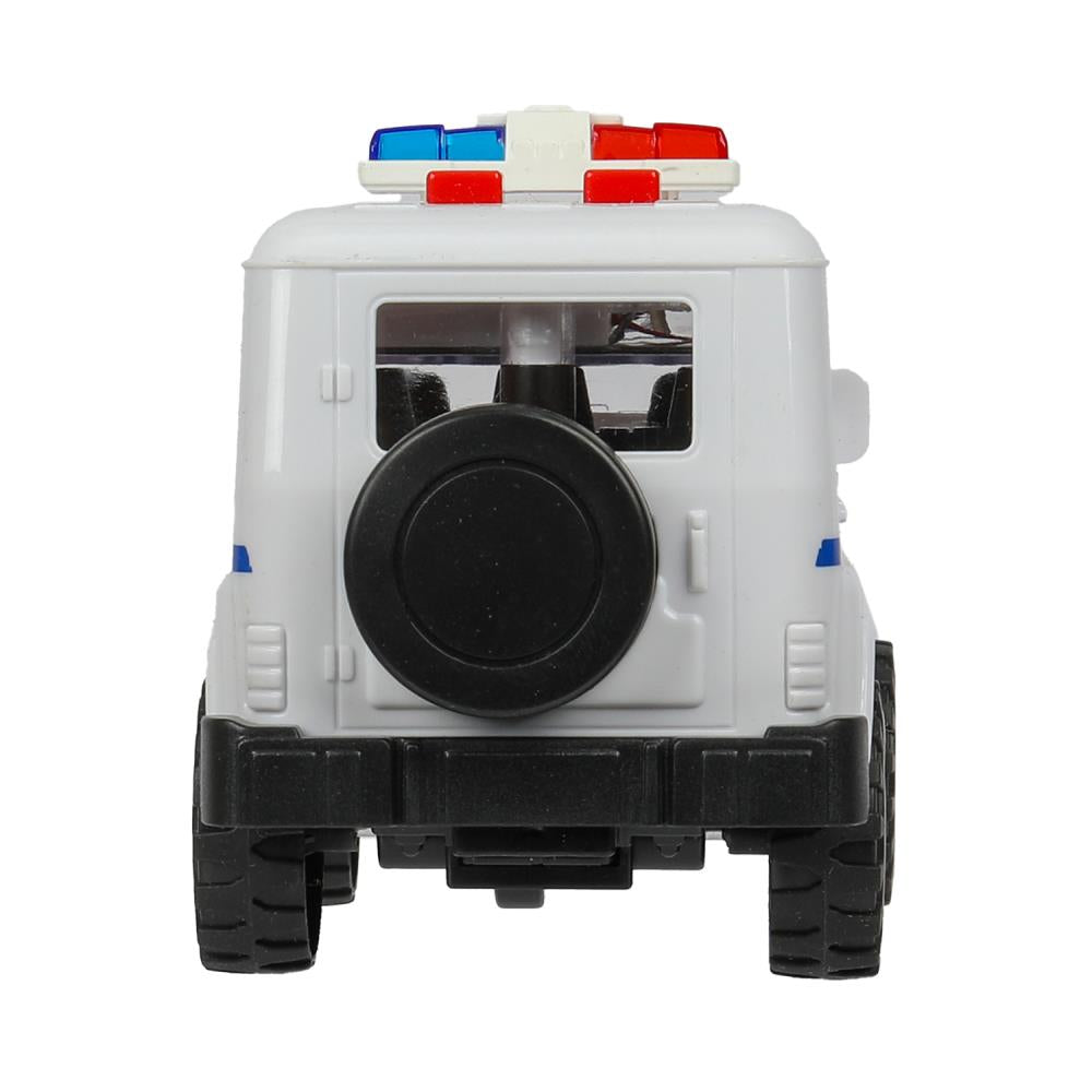 Машина пластик свет-звук ПОЛИЦИЯ 16 см, инерц., кор. Технопарк в кор.2*48шт