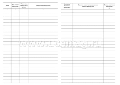 Журнал учёта выдачи инструкций по охране труда. (Формат А4, блок газетная пл 45, обложка офсетная пл 120). 16 стр.
