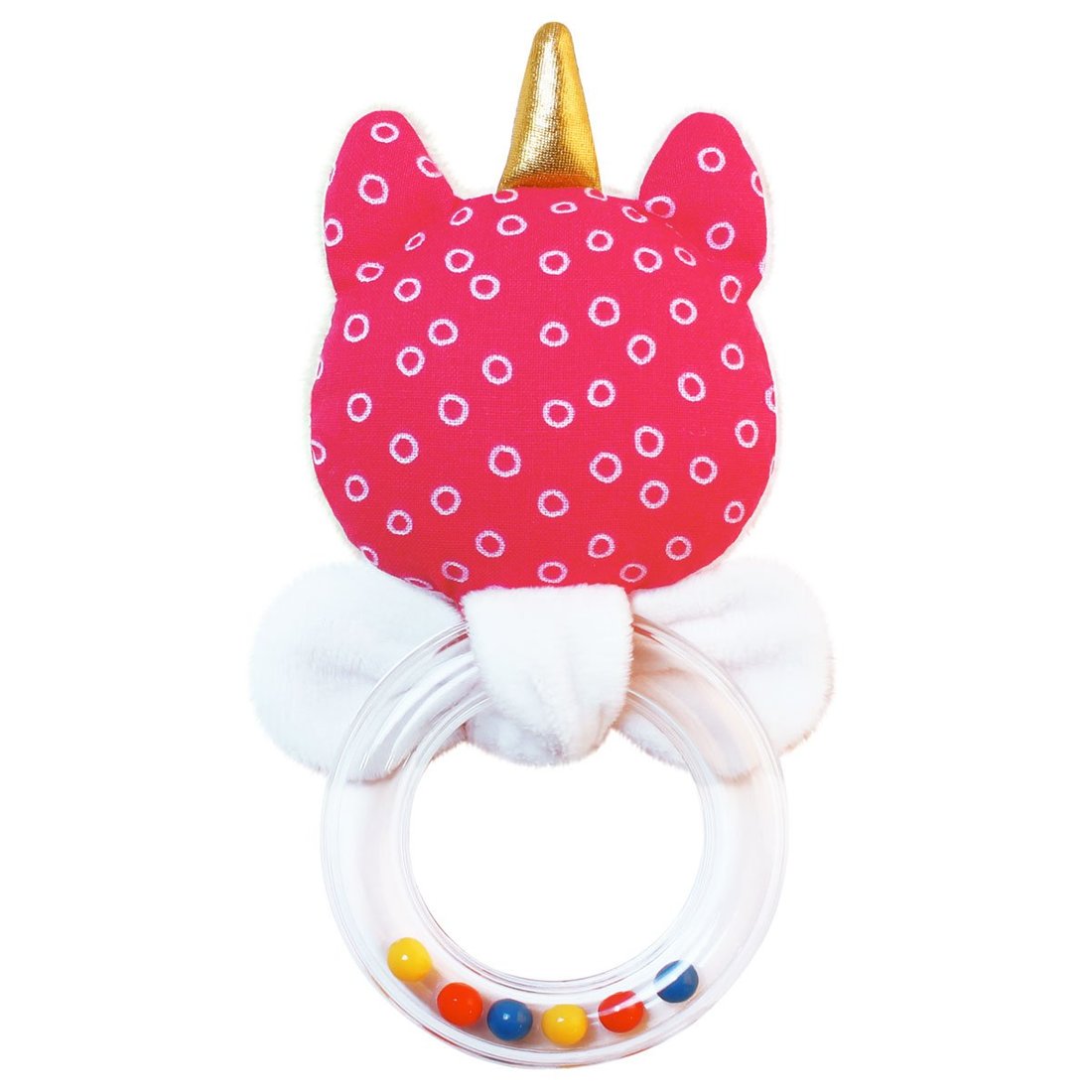 ИГРУШКА "МЯКИШИ" ПОГРЕМУШКА КОЛЕЧКО (ЕДИНОРОГ ЛАЙК) в кор.20шт