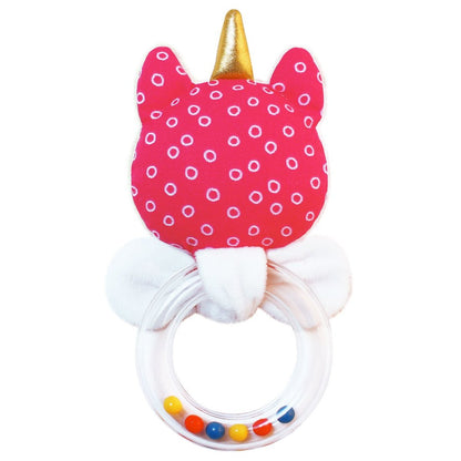 ИГРУШКА "МЯКИШИ" ПОГРЕМУШКА КОЛЕЧКО (ЕДИНОРОГ ЛАЙК) в кор.20шт