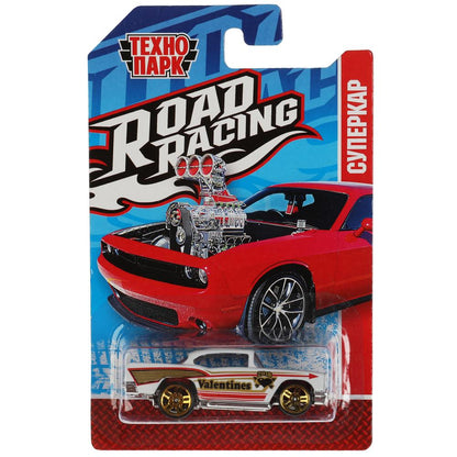 Machine en métal ROAD RACING SUISSE 7,5 cm, dans un assortiment, en blister. Parc technologique en cor.2*360шт