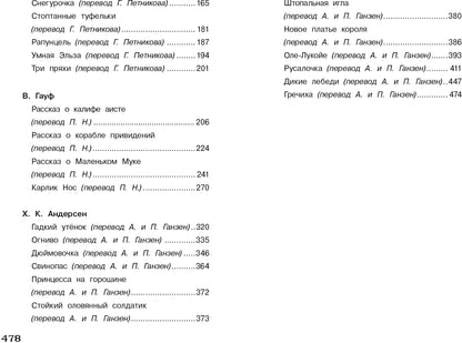 Перро, Гофман, Гауф, Андерсен, Гримм 1-4кл