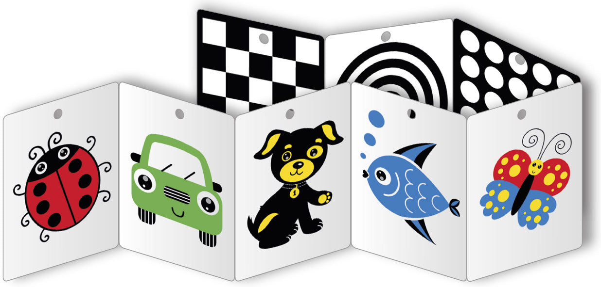 Развиваем зрение с рождения. Книжка-раскладушка с картинками