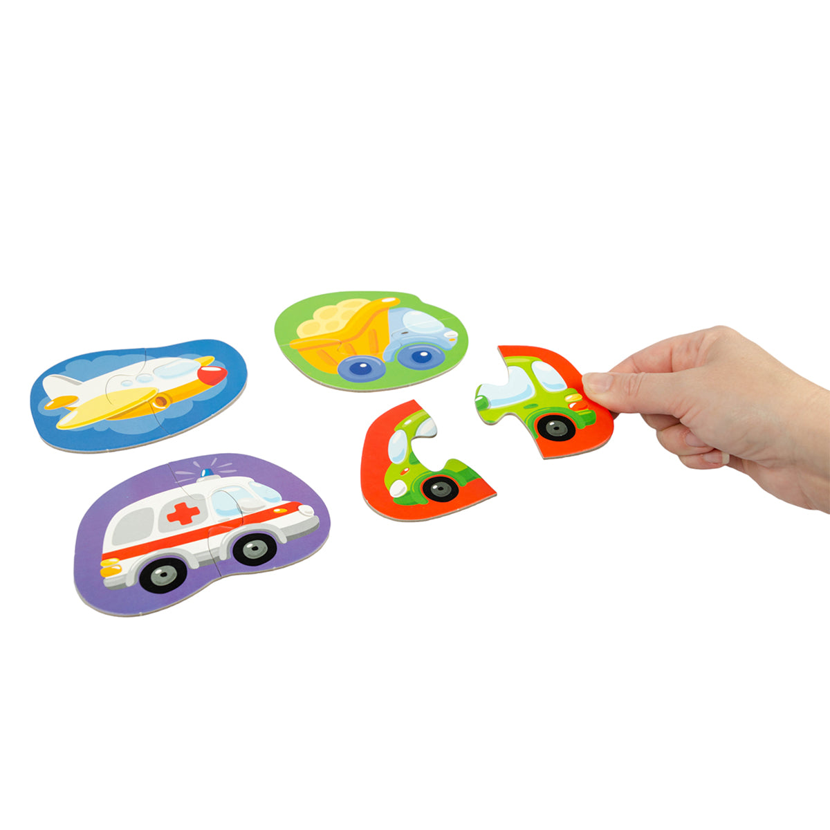 Jouets pour bébé "Тransport" (8 cartes, 16 pièces)