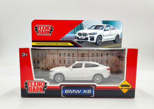 Машина металл BMW X6 длина 10,5 см, инерц, белый, в кор. - в кор.2*36шт