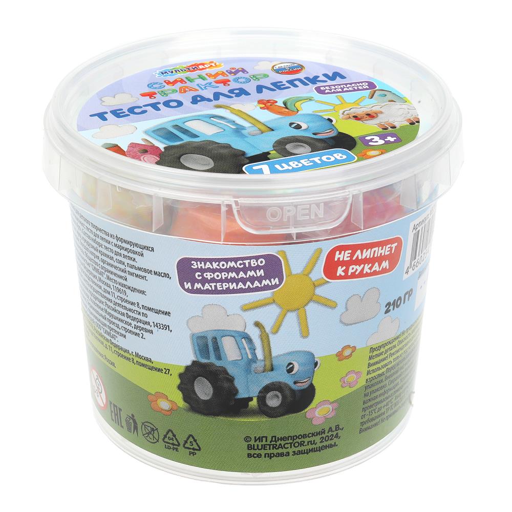 Multiart тесто для лепки СИНИЙ ТРАКТОР 7 цв. 30 гр МУЛЬТИ АРТ в кор.24шт