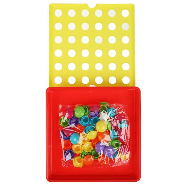 Большая пластиковая мозаика для малышей Ми-ми-мишки 10 карт., 46 фишек ИГРАЕМ ВМЕСТЕ в кор.2*18шт