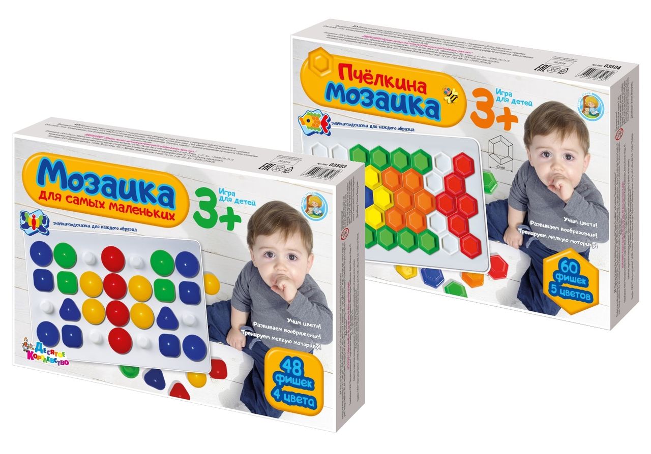 МОЗАИКА "ДЛЯ САМЫХ МАЛЕНЬКИХ" D40/4 ЦВ/48 ЭЛ в кор.9шт