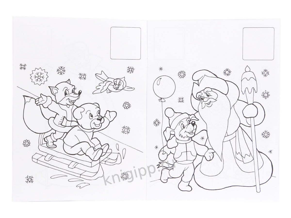 НОВОГОДНЯЯ РАСКРАСКА. ВОЛШЕБНИЦА-ЗИМА