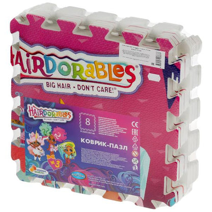 Коврик-пазл Hairdorable 8 сегментов, каждый 31.5*31.5см ИГРАЕМ ВМЕСТЕ в кор.12шт