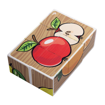 Кубики "Фрукты" (без обклейки) 6 шт Jouets pour bébé