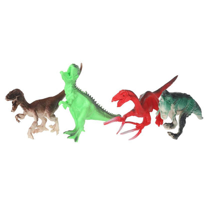 Игрушка пластизоль ДИНОЗАВРЫ 4 шт./упаковка, хеддер Рассказы о животных в кор.2*96наб