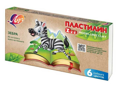 Луч. Пластилин "Zoo" 6 цветов арт.30С 1810-08 /48*