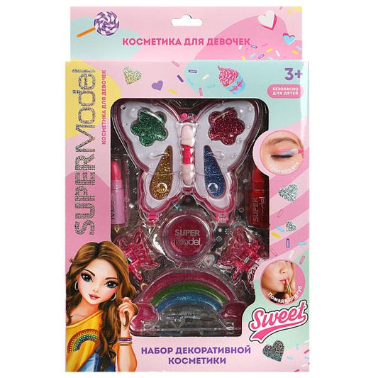 Косметика ДЛЯ ДЕВОЧЕК тени с блестками, помада, блески МИЛАЯ ЛЕДИ в кор.2*96шт