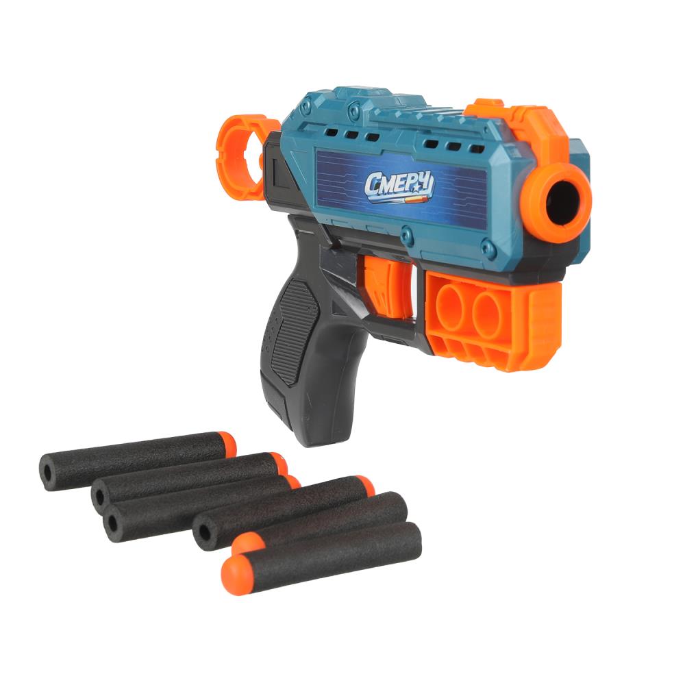 Бластер с мягкими пулями коробка 22*5*17см Смерч в кор.2*60шт