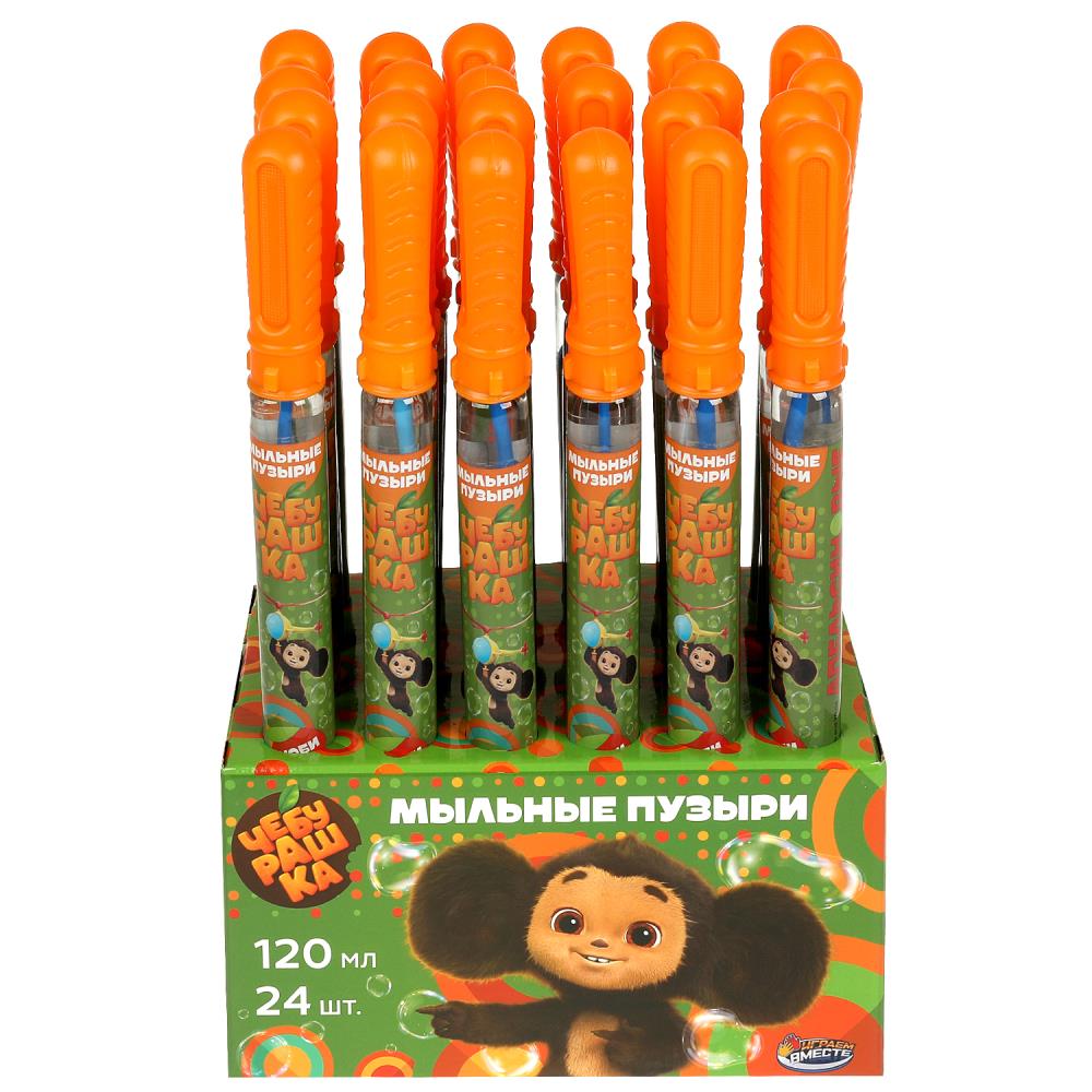 01101-120ЭД Мыльные пузыри Чебурашка 120мл, кор.30*12*15,5см ИГРАЕМ ВМЕСТЕ уп-24шт в кор.4уп