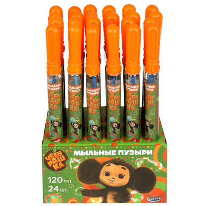 01101-120ЭД Мыльные пузыри Чебурашка 120мл, кор.30*12*15,5см ИГРАЕМ ВМЕСТЕ уп-24шт в кор.4уп