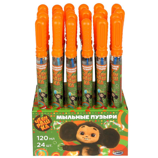 01101-120ЭД Мыльные пузыри Чебурашка 120мл, кор.30*12*15,5см ИГРАЕМ ВМЕСТЕ уп-24шт в кор.4уп