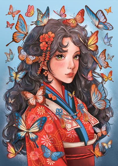 БЛОКНОТ ТОЧКАБУК 180°. ДЕВУШКА С БАБОЧКАМИ