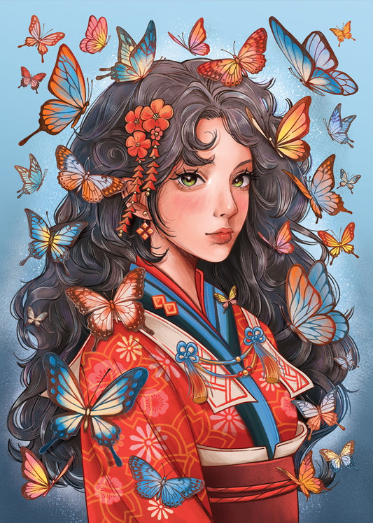 БЛОКНОТ ТОЧКАБУК 180°. ДЕВУШКА С БАБОЧКАМИ