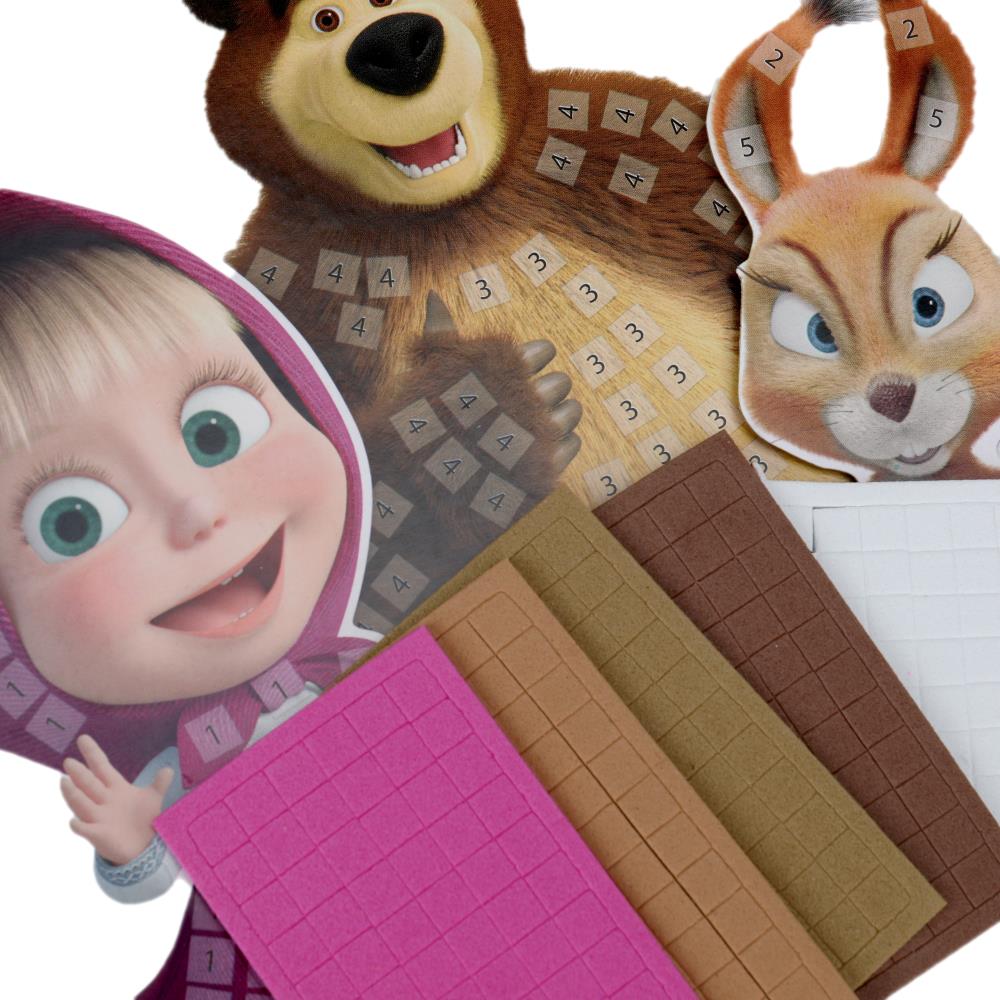 Application de figurines en EVA pour conversion 17*23 cm Masha et Medvedь МУЛЬТИ АРТ en cor.100шт