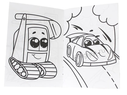 РАСКРАСКА А5 эконом. МАШИНКИ-МАЛЫШИ